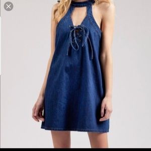 J.O.A Los ángeles denim dress